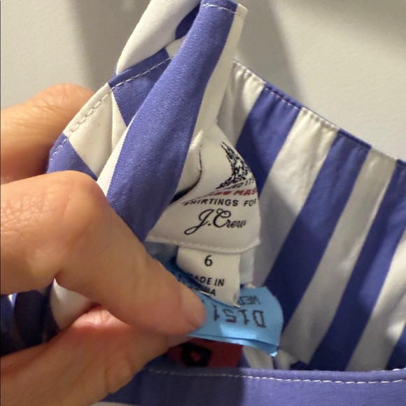 J. Crew Blue and White Striped Shirt - Picture 7 of 10